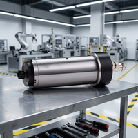 Broche électrique haute vitesse 24000 tr/min 25 kW, lubrification air-huile, broche motorisée pour fraisage et rectification CNC
