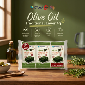 Olive Oil Traditional Laver Roasted <b>Seaweed</b> Sheets 4g Wholesale O'food | Korean Traditional Laver | Ready-to-Eat - Product Image 1