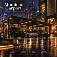 Pergola de carport moderne en aluminium, abri de stationnement multi-véhicules sur mesure, abri extérieur robuste, fabricant et fournisseur