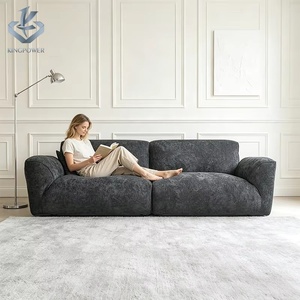 Divano Sezionale Grande Chenier Petal Set, Design Minimalista Italiano per Piccoli Spazi, Linea Retta, Rivestimento in Tessuto - Product Image 1