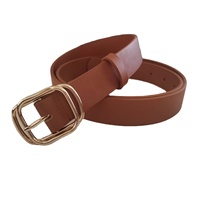 Ceinture vintage en alliage pour femme avec boucle ardillon et attache à ardillon, en PU, largeur 2,8 cm, longueur 115 cm