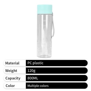 Custom Transparent Large Capacity Printed Logo Clear <b>Plastic</b> Water Drink Bottle With Rope - Product Image 4
