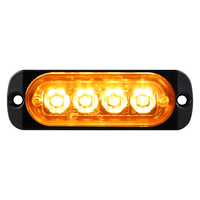 Nueva Luz de Advertencia Estroboscópica de 4 LED, Material de PC, IP67 Impermeable, 10-30V, Luz Intermitente de 3 Pulgadas y 2W, Luz de Emergencia para Camiones, SUV y Remolques