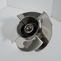 Impeller de pompe pour jet ski BRP à 28 dents, surface polie, 4 pales, diamètre 161 mm, compatible avec Seadoo Wake 155 / GTX 155 PWC