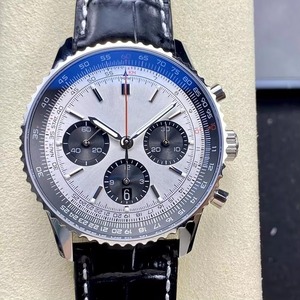 Reloj Deportivo de Aviación con Cronógrafo, Correa de Cuero, Resistente al Agua, Esfera Grande, Mecánico Automático, Nuevo - Product Image 1