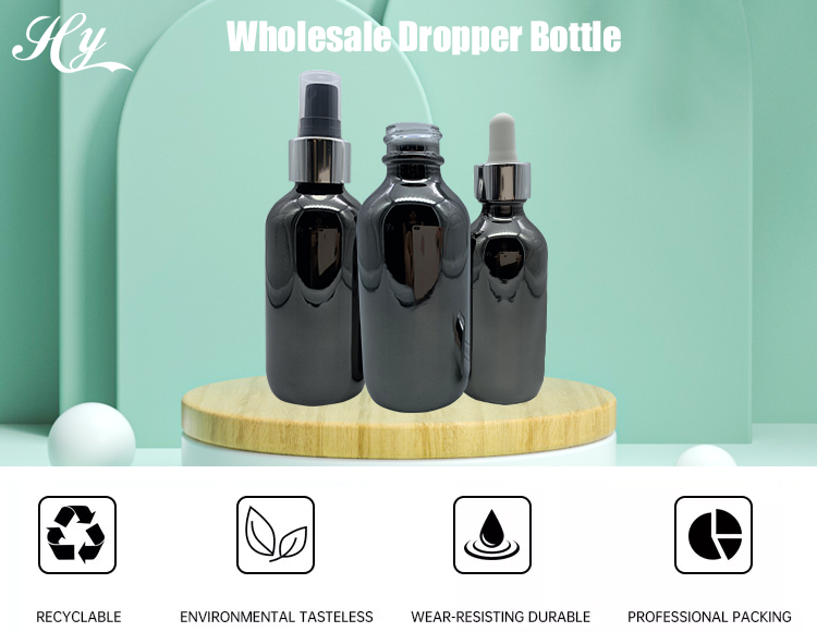 Glossy Painted 15ml 30ml Glass Dropper Bottle With Pipette BPA Free