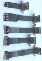 Cable de carga de datos OEM ODM, personalizado, plano, ultradelgado, ángulo hacia abajo, Micro tipo C, USB de 90 grados A USB, macho, cinta FPC