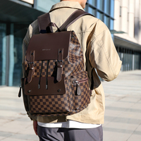 Sacs à dos en cuir PU imperméables personnalisés avec logo 2025, sacs à dos d'affaires pour ordinateur portable, sacs de voyage, vente en gros, sacs tendance pour hommes
