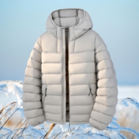 Veste en duvet pour homme, veste en duvet légère à capuche, chaude et rembourrée de duvet, veste en duvet tendance pour l'extérieur, la rue et l'hiver