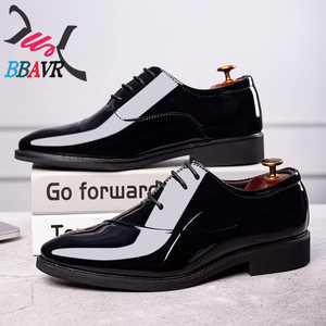 Nuevos Zapatos de Hombre de Talla Grande, Formales y Casuales, de PU Sólido, con Cordones, Transpirables, Antideslizantes, Duraderos, con Punta Puntiaguda, Versátiles, al por Mayor - Product Image 4