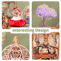 Kit de boîte à musique rotative en bois DIY Waltz Garden, puzzle 3D maison miniature, jouet écologique, décoration intérieure, livraison rapide