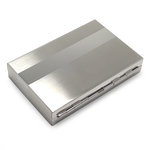 علبة سجائر معدنية مخصصة قابلة لإعادة الاستخدام من الفولاذ المقاوم للصدأ - Product Image 2