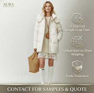 Veste d'hiver écologique imperméable pour <span class=keywords><strong>femme</strong></span>, 90% duvet de canard blanc, col montant, coupe-vent, épaisse et chaude, capuche amovible, coque en polyester - Product Image 3