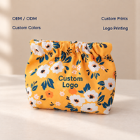 Pochette cosmétique personnalisée avec logo imprimé en PU, fermeture à pression, mini sac à maquillage, porte-rouge à lèvres, porte-monnaie, organiseur portable, OEM ODM, vente en gros