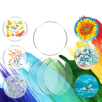 Disques ronds en plexiglas, 10 pièces, tailles épaisses, miroirs découpés au Laser, en acrylique
