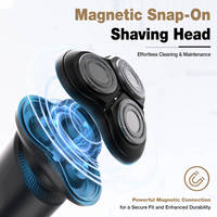 Rasoir Électrique Magnétique 3D Flottant pour Hommes, Rechargeable par USB, Portable, à Trois Têtes Rotatives, Vente en Gros Usine