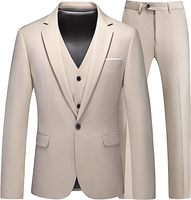 Setelan jas tuksedo pria, Blazer jas Solid satu kancing 3 buah, jas untuk bisnis pernikahan, Formal, Prom, Set Blazer dan celana