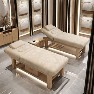 Kirpik güzellik yatağı özelleştirilebilir deri yatak ev akupunktur fizyoterapi ile delik tahıl Salon masaj yatağı masa - Product Image 1
