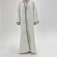 Nouvelle mode Abaya modeste pour femmes Abaya de luxe pour femmes ethnique islamique ouverte Abaya musulmane pour l'automne et l'hiver vêtements pour femmes