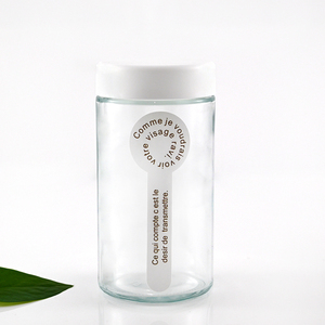 Barattolo in Vetro Trasparente Vuoto da 180ml e 250ml con Tappo a Prova di Bambino <span class=keywords><strong>per</strong></span> Conservazione di Fiori Secchi e Alimenti - Product Image 2