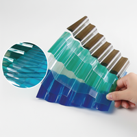Tôle de toiture en polycarbonate ondulé teinté anti-UV, panneau PC solide pour bâtiment extérieur