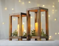 Junji suporte de vela de madeira, vela de madeira rústica para mesas, casamentos, decoração de fazenda, vela de madeira
