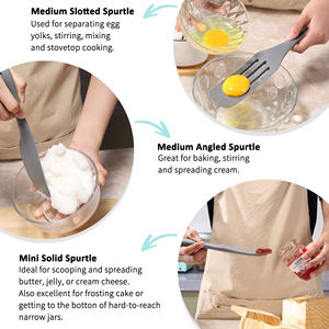 مجموعة أدوات مطبخ سيليكون عالية الجودة مكونة من 7 قطع، أدوات طهي وخبز، ملعقة تقليب، أدوات معجنات، ملعقة سمك - آمنة للاستخدام في غسالة الأطباق والفرن - Product Image 6