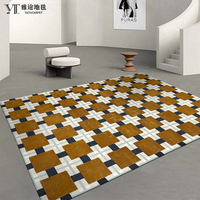Özel Tasarım Lüks Polyester Salon Halısı Modern Vintage Kalın Kaymaz Alan Halısı Kişiselleştirilmiş Tasarım Peluş Kristal Kadife
