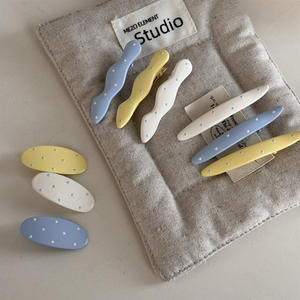 Forcine in lega a pois pastello-fermagli per capelli Multi-forma per donne Styling dolce, presa sicura e accessori per capelli - Product Image 1