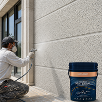 Peinture texturée pour murs extérieurs, aspect pierre, pour façades de villas, revêtement décoratif imperméable effet granit pour architecture extérieure