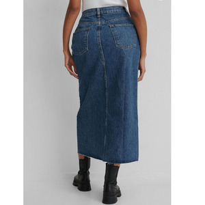 Wholesale Denim Office <strong>Skirt</strong> for Woman Long Summer Jeans Plus Size <strong>Split</strong> <strong>Skirts</strong> for Women Ladies - Product Image 2