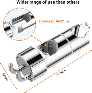 Support de tête de <span class=keywords><strong>douche</strong></span> à main réglable <span class=keywords><strong>universel</strong></span> 16-27MM Support de support de <span class=keywords><strong>douche</strong></span> chromé ABS - Product Image 3
