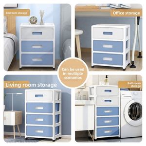 Boîte de rangement moderne multicouche en plastique épaissi avec tiroirs pour vêtements et jouets, meuble de rangement de chevet - Product Image 5