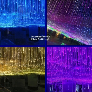 Internet Đỏ bầu trời đầy sao âm nhạc Thanh Nhà Hàng LED Đèn sợi quang đầy màu sắc hướng dẫn ánh sáng sợi quang với các tính năng thay đổi màu sắc - Product Image 2