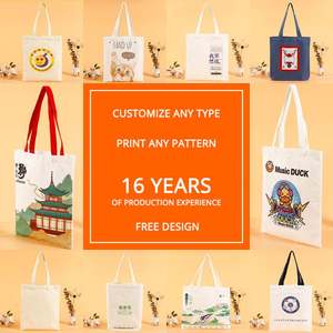 Wholesale Customized Cotton Canvas <b>Tote</b> <b>Bag</b> Plain White Blank Reusable Shopping <b>Bags</b> with Custom Print Logo - Product Image 2