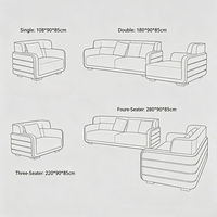 Juego de Sofás Modernos Minimalistas de Forma Lineal con Detalles Metálicos Dorados, Tela Suave, Muebles Duraderos y Ecológicos para Sala de Estar