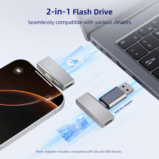 Zinc Alloy USB 3.0/Micro USB Encrypted Flash Drive Wholesale with Custom Logo 32GB 64GB  128GB 256GB New Business Product