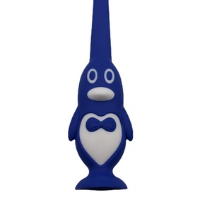 Brosse à dents manuelle pour enfants, motif pingouin de dessin animé, poils colorés haute densité - Product Image 5