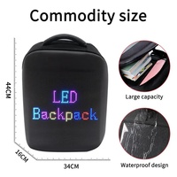 King VisionLed 모바일 앱 제어 풀 컬러 방수 LED 화면 쇼핑몰 사용을위한 4mm 픽셀 IP65 가있는 3D 스마트 백팩