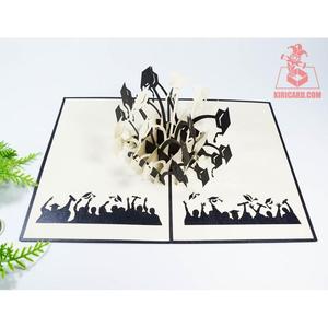 3D Pop Up Birthday Cake Greeting Card With Floral Design And Happy Birthday Message - Product Image 5