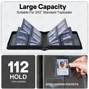 ผู้ผลิต JUZI ผลิตสมุดใส่การ์ดสะสมแบบสั่งทำพิเศษ ดีไซน์หรูหรา ลายโปเกมอน 4 ช่องใส่การ์ด  วัสดุหนัง PU กันน้ำ เป็นมิตรกับสิ่งแวดล้อม พร้อมซิป - Product Image 3