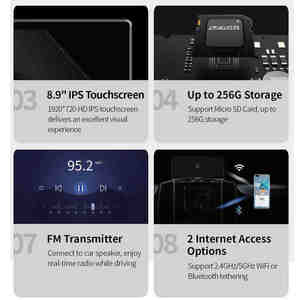 DDPAI M5S Original, Sistema de Audio para Auto, Pantalla Táctil LCD IPS de 8.9 Pulgadas, Grabación Ultra Gran Angular de 1080P, Apto para Reproductores - Product Image 5