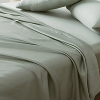 Ensemble de literie 4 pièces en bambou tissé 100% solide 400TC, comprenant un ensemble de draps, un ensemble de housse de couette, un drap-housse, certifié OEKO-TEX, respectueux de l'environnement