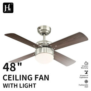 Ventilateur de plafond DC léger de 48 pouces et 52 pouces avec finition bronze, lumière intégrée et pales en bois réversibles - Product Image 4