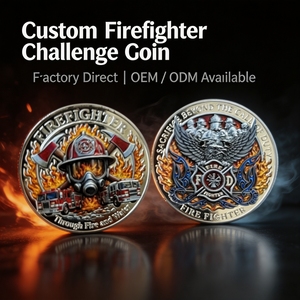 Moneda Conmemorativa de Bombero, Desafío de Fuego y Agua, FD, Chapada en Hierro, Medalla Coleccionable de Héroe de Rescate contra Incendios, Regalo de Aniversario, Navidad - Product Image 1
