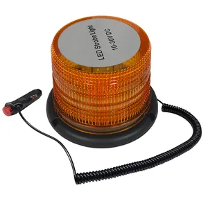  Faro de emergencia LED de color naranja ámbar, luz de advertencia estroboscópica de seguridad con Base magnética para vehículos, camiones y coches