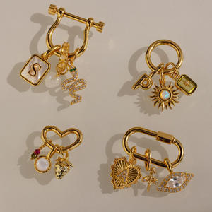 LUCKYJIUカスタムジュエラー防水ターニッシュフリー卸売ステンレススチール18k金メッキDIYあなた自身のチャームペンダントを作る - Product Image 3