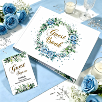 Carnet à couverture rigide personnalisable avec dorure à chaud, reliure spirale, papier offset, pelliculage mat pour invités de mariage