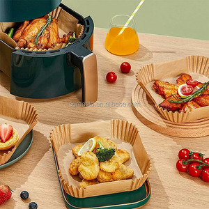 Factory Customized Rectangle Biodegradable Disposable Food Grade <b>Silicone</b> Oil Waterproof Air Fryer Paper Liners - Product Image 6