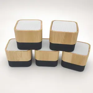 Nieuwe Smart Product 2023 Hot Koop Draagbare Bamboe Speaker, Wirelessbamboo Bluetooth Elektrische Speaker Met Fm Radio,